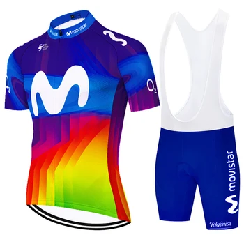 2020 nuevo Equipo Movistar jersey de ciclismo hombres maillot de ciclismo de Verano de la Bici Jersey Conjunto de bicicleta Bicicleta Desgaste de la ropa de hombre 2020 11948
