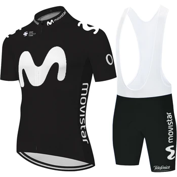 2020 nuevo Equipo Movistar jersey de ciclismo hombres maillot de ciclismo de Verano de la Bici Jersey Conjunto de bicicleta Bicicleta Desgaste de la ropa de hombre 2020