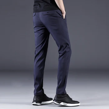2020 Nuevo Verano de los Hombres Pantalones Casuales Hombres Pantalones Masculinos Pantalón Slim Fit de Trabajo cintura Elástica de Luz Delgada Fresco Pantalones masculinos