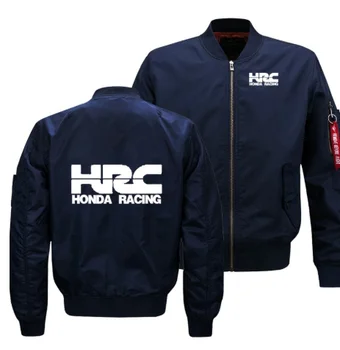 2020 NUEVOS Mens de Vuelo de la chaqueta de Invierno Cálido Slim Fiy Piloto de la chaqueta de los hombres HRC carrera de Autos motos Logo Sudadera chaqueta