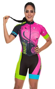 2020 Pro Equipo de Triatlón Traje de las Mujeres Jersey de Ciclismo Skinsuit Mono Maillot Ciclismo ropa Ropa ciclismo conjunto rosa almohadilla de gel 58235