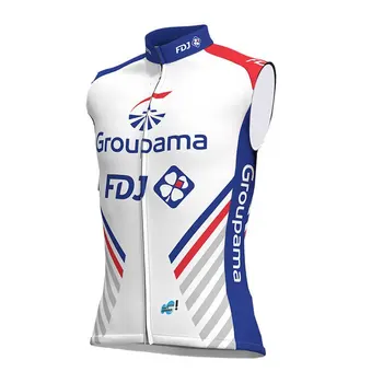 2020 pro equipo groupama FDJ cortavientos ciclismo chaleco a prueba de viento de la bicicleta de camisetas sin mangas chaleco cortavientos de secado rápido Ropa Ciclismo