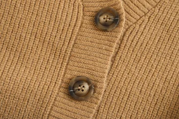 2021 blanco de invierno chaqueta de punto suéter de la mujer de pecho solo punto de la chaqueta de abrigo de la moda suéter de gran tamaño