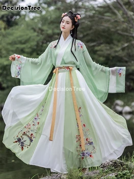 2021 chino hanfu vestido antiguo traje tradicional de danza folclórica de la etapa de ropa retro vestido de princesa de hanfu mujeres bordado hanfu