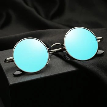 2021 de la Moda de la Ronda Polarizado Gafas de sol de los Hombres de la Marca de Diseño de las Mujeres Tonos Retro de Aleación de Gafas de Sol UV400 Gafas de Oculos De Sol