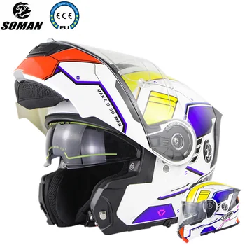 2021 Gundam Casco de Moto Modular de Diseño Fresco de Cascos integrales con el Alerón Trasero de DOT, ECE Moto Casco de la Motocicleta Kask