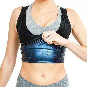 2021 Nuevas mujeres calientes de la quema de grasa corporal Sudor Shaper Sauna chaleco de fitness Gimnasio de la parte Superior del Tanque de Camisas de Traje Para Adelgazar Pérdida de Peso