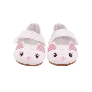2021 recién Nacido Bebé Nuevo Ajuste de 18 pulgadas Zapatos de Muñeca Accesorios Bunny Zapatos Para Bebé de Regalo de Cumpleaños