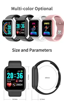 2021 Reloj Inteligente de la Aptitud de la Pulsera de seguimiento de Actividad de Monitor de Frecuencia Cardíaca presión Arterial Bluetooth Reloj para ios, Android VS B57 B58