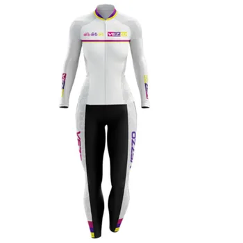 2021 Vezzo de las Mujeres de Triatlón de Larga Ropa de Ciclismo Skinsuit Ropa Maillot Ciclismo Go Pro Almohadilla de Gel de Bicicletas Jersey Conjuntos de Mono
