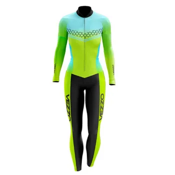 2021 Vezzo de las Mujeres de Triatlón de Larga Ropa de Ciclismo Skinsuit Ropa Maillot Ciclismo Go Pro Almohadilla de Gel de Bicicletas Jersey Conjuntos de Mono