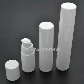 20pcs/lot 15ml 30ml 50ml Blanco Vacío de crema Emulsión Airless Bomba de Botellas de Plástico Cosméticos Envases de Muestra 61074