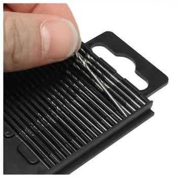 21pcs Pin Tornillo de Mano Espiral Taladro Mini Micro-Perforación Conjunto de Bits de Índice Semi-automático