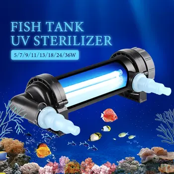 220V UV5W-H36 36W UV Esterilizador de Luz de la Lámpara Ultravioleta Filtro Clarificador Limpiador de Agua Para el Acuario Estanque de Coral Koi Fish Tank