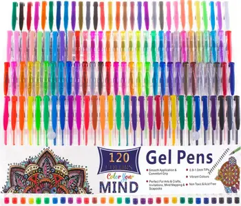 24/48/100/120 Colores Glitter Plumas de Gel (Sin Duplicados) Mayor Brillo juego de recambio Para el Brillo, Metálico, y con Color Neón