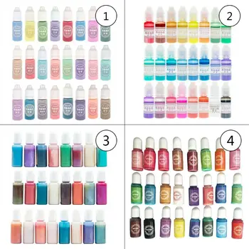 24 Pcs/set de Cristal Epoxi Pigmento de la Resina UV Tinte DIY de la Joyería Artesanía Colorante