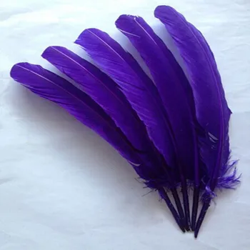 25-30cm 50pcs/lote puro azul swan 10-12 de pluma de ganso plumas sombrero de fiesta decoraciones de pluma de Pavo 92110