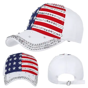 25# bandera Americana de impresión taladro eléctrico de béisbol de Moda Gorra de Béisbol de Moda de Ocio al aire libre de la Visera del Sombrero de Hip Hop Sombreros de Deporte