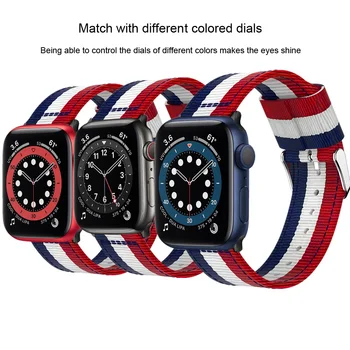2ajuste correas para apple watch 6 se banda de 44 mm de 40 mm, serie 4, 5 correa para el iwatch 3 42 mm 38 mm correa de malla de bucle y de nylon correas de relojes