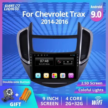 2din Android 9.0 Radio de Coche Para Chevrolet Trax-2016 Multimedias de la Navegación del Coche-Reproductor de Vídeo del Coche 2Din DVD Receptor Estéreo