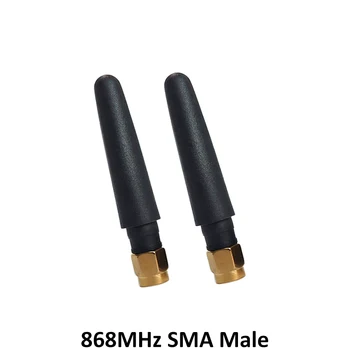 2pcs 868MHz 915MHz Antena de 3dbi SMA Conector Macho de GSM en la banda de 915 MHz 868 MHz antena al aire libre de la señal del repetidor antenne impermeable Lorawan
