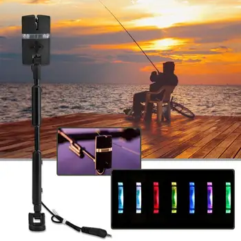 2pcs/Bolso de la Pesca de la Carpa de la Mordedura de las Alarmas y el LED de Pesca Swinger Iluminado Pesca de la Carpa de ajuste de la Alarma 7 Indicador de Color de Aparejos de Pesca