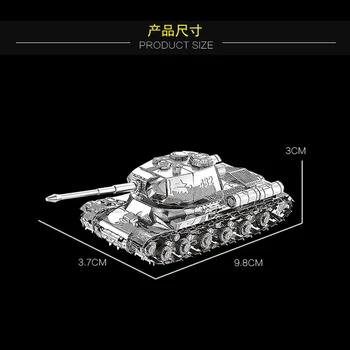 2pcs Conjunto de HK Nan yuan de Metales 3D Rompecabezas de la JS-2 tanque y el Jefe de tanque MK50 de BRICOLAJE de Corte Láser de Rompecabezas de Rompecabezas del Modelo de Juguetes Para Adultos, niños regalo 82374