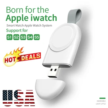 2W Mini Cargador Inalámbrico Para el Apple Watch 5 4 3 2 1 Cable Inalámbrico Magnético de Carga USB Dock Para iPhone iWatch Serie 3