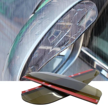 2x PVC Flexible Espejo Retrovisor Lluvia Sombra Posterior del Coche del Espejo de la Vista de la Lluvia de la Ceja Para Volkswagen Golf 5 6 7 PASSAT B5 B6 B7 B8 Tiguan