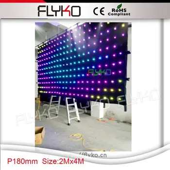 2x4m de iluminación de escenario como telón de fondo suave de vídeo led de la cortina de la P18