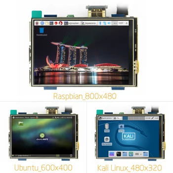 3.5 pulgadas LCD HDMI USB de la Pantalla Táctil Real HD 1920 x 1080 de la Pantalla LCD Py para Raspberri 3 Modelo de B / Naranja Pi (Juego de Vídeo)MPI3508