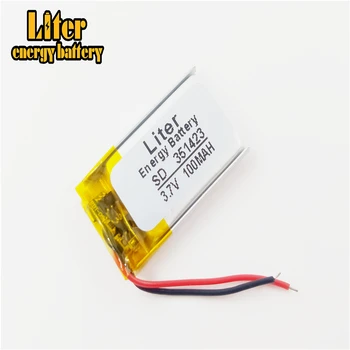 3.7 V batería de litio del polímero 351423 100MAH MP3 electrónica tabla auricular auricular Bluetooth