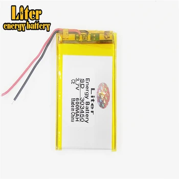 3.7 V batería de polímero de litio 303450 033450 MP3 MP4 Bluetooth DIY juguetes 600MAH