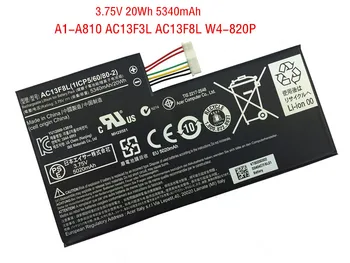 3.75 V 20Wh 5340mAh Nueva AC13F3L AC13F8L Tablet Batería para Acer Iconia Tab A1-A810 A1-A811 W4-820P W4-820 1ICP5/60/80-2