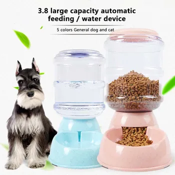 3.8 L Alimentador Automático De Mascotas Perro Gato Bebiendo Agua De La Taza Bebedero De Plástico De Alimentación Del Gato De Gran Capacidad Dispensador De Mascota Gato Perro 157946