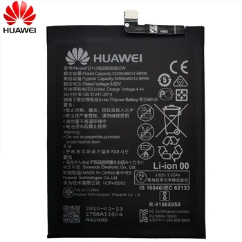 3.82 V 3400mAh HB396285ECW Para Huawei P20 5.8