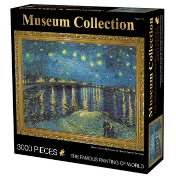 3 estilo puzzle 3000 piezas mundialmente famoso paisaje de puzzles para adultos a los niños juguetes educativos de juego