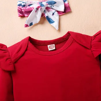 3 Pcs Niña de 0-18 M AU Stock Bebé Recién nacido Niña Ropa Mameluco T-shirt Top+Pantalones de las Polainas de Trajes Conjunto