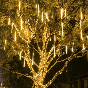 30 cm/50 cm de Navidad LED lluvia de Meteoros de las Hadas Festival de Jardín al aire libre, Árbol Grande Cadena de Luz Impermeable de la Fiesta de la Boda de Ensueño de la Barra de 47820
