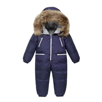 -30 ruso de alta calidad abrigo de Invierno traje de nieve 2020 Pato Abajo Chaqueta de las Muchachas de la Ropa de la ropa de Escalada Para los Niños los Niños Mono 4~10 años 9191