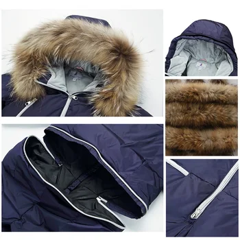 -30 ruso de alta calidad abrigo de Invierno traje de nieve 2020 Pato Abajo Chaqueta de las Muchachas de la Ropa de la ropa de Escalada Para los Niños los Niños Mono 4~10 años