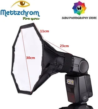 30cm Estudio de Octagon caja de luz de Flash Para Nikon Godox Yongnuo Speedlite de Canon Universal de la caja de luz 29845