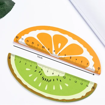 30pcs/lot Lindo 15cm de Sandía Naranja Kiwi Madera Recta Regla de Regalos para la Escuela Mayorista de artículos de Papelería