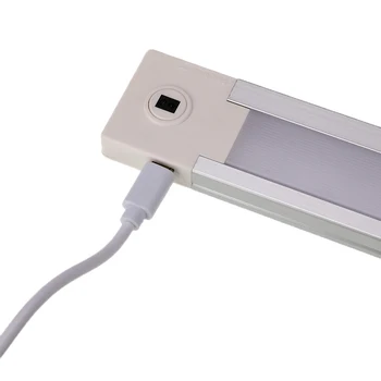 34/50/70CM LED Bajo Luz del Gabinete USB Recargable Armario Luz de Noche Para la Cocina Interiores de Pared lámparas de Mano de Onda de la Luz