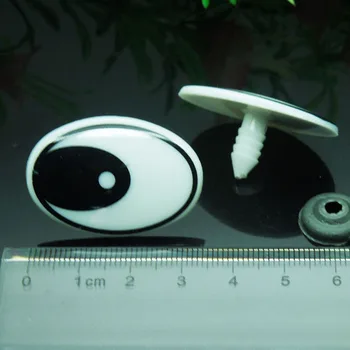 35*24mm de Seguridad Ovalada Ojos de Color Negro de Plástico de la Muñeca de ojos de Accesorios Artesanales Para Oso Muñeca Animal confección de Títeres - 50pairs/lote