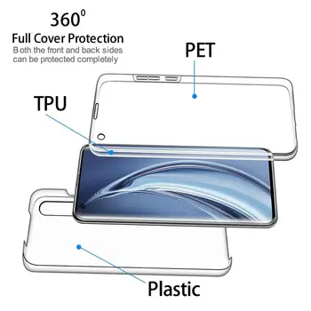 360 Doble Completa a prueba de Golpes Caso de teléfono de Xiaomi Nota 10 Pro Lite A1 A2 A3 5X 6X 8 9 10 CC9E Lite Pro F1 9T Pro Claro Caso de la Cubierta