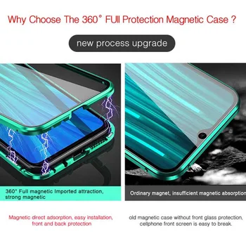 360 Magnético Proteger La Carcasa De Metal Para Samsung S8 S9 S10 S20 Nota 8 9 10 20 A10 A50 A51 A71 A20 De Doble Cara De Cristal Templado Cubierta