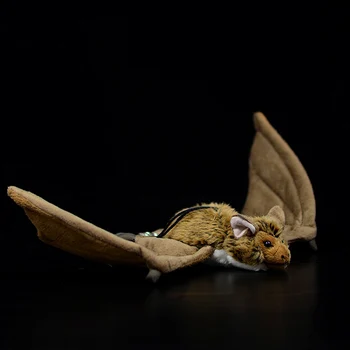 38cm Original Murciélago de la Colección de los Niños Juguetes de Peluche Real murciélago Marrón Regalo de Navidad Colgante Kawaii Lindo Suave Animales de Peluche, Muñecas