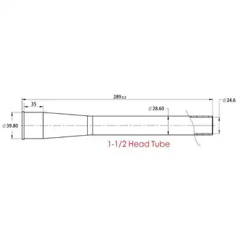 39,8 mm /32mm de Bicicletas Tubo de dirección Cónico del Tubo de la Horquilla Delantera Extensión de la Cabeza del Tubo de Alta Resistencia de Desgaste Resistente de Aleación de Aluminio