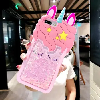 3D de dibujos animados de Unicornio de Silicona líquido de la caja del Teléfono Para Samsung Galaxy S8 S9 S10 Nota 9 8 J2 primer J5 J7 2017 J8 J4 A6 además de 2018 Cubierta